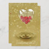 Romantisch ontwerp voor het hart van glas kaart (Voorkant / Achterkant)