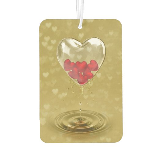 Romantisch ontwerp voor het hart van glas luchtverfrisser (Achterkant)
