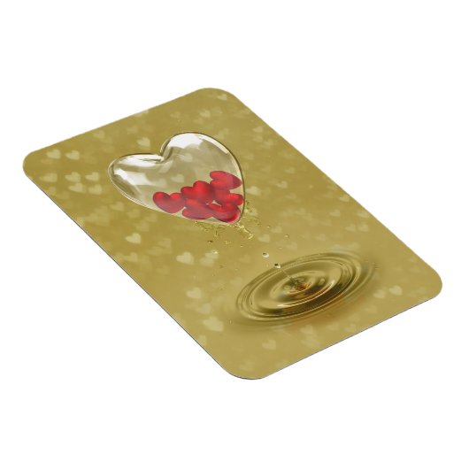 Romantisch ontwerp voor het hart van glas magneet (Rechterzijde)