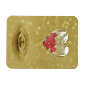 Romantisch ontwerp voor het hart van glas magneet (Horizontaal)