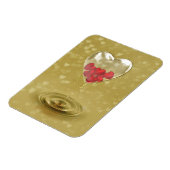 Romantisch ontwerp voor het hart van glas magneet (Linkerzijde)