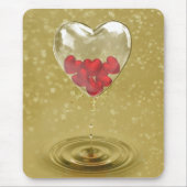 Romantisch ontwerp voor het hart van glas muismat (Voorkant)