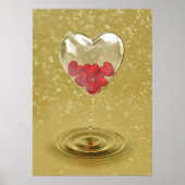Romantisch ontwerp voor het hart van glas poster (Voorkant)