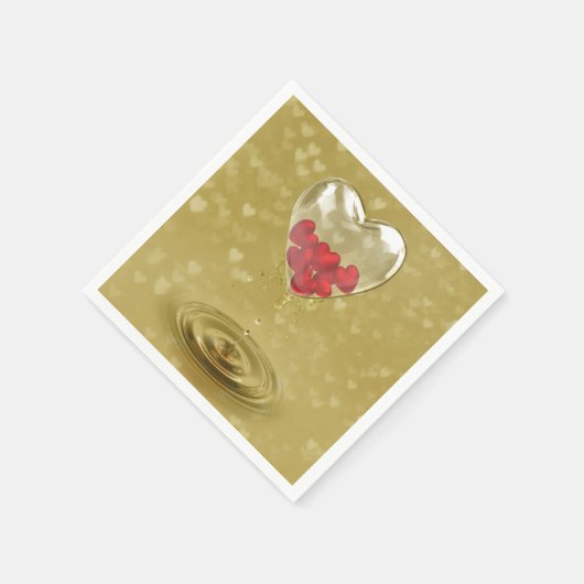 Romantisch ontwerp voor het hart van glas servetten (Hoek)