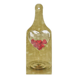 Romantisch ontwerp voor het hart van glas snijplank