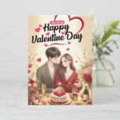 Romantisch ontwerp voor het perfecte liefdesgesche kaart (Staand voorkant)