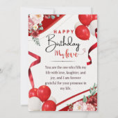 Romantisch ontwerp voor het perfecte liefdesgesche kaart (Achterkant)