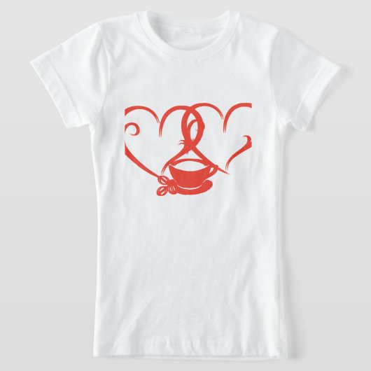 Romantisch ontwerp voor koffie logo t-shirt (Laagn)
