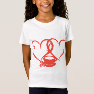 Romantisch ontwerp voor koffie logo t-shirt