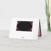 Romantisch ontwerp voor zwart en roze snowflake kaart (Achterkant)