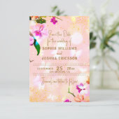 Romantisch orchideeboeket Elegant Klasse Trouwen Save The Date (Staand voorkant)