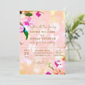 Romantisch orchideeboeket Elegante Klasse Trouwdag Kaart (Staand voorkant)