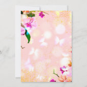 Romantisch orchideeboeket Elegante Klasse Trouwdag Kaart (Achterkant)