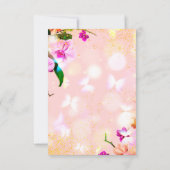 Romantisch Orchideeën Boeket Elegant Klasse Trouwd Save The Date (Achterkant)