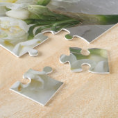 Romantisch oud script, harten, bloemen voorstel legpuzzel (Zijkant)