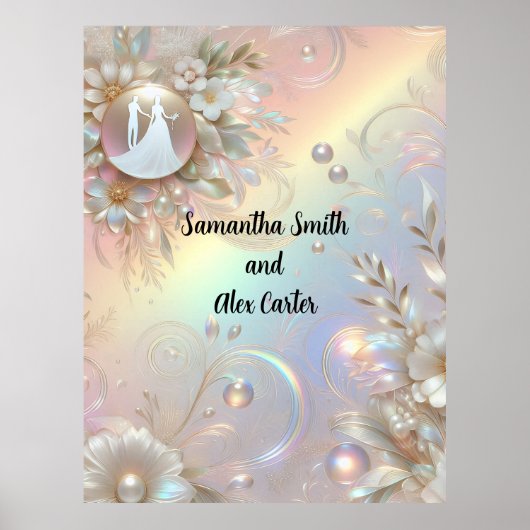 Romantisch paar bruiloft poster (Voorkant)