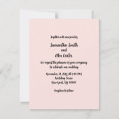 Romantisch paar bruiloft uitnodiging (Achterkant)