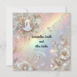 Romantisch paar bruiloft uitnodiging