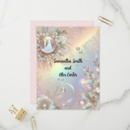 Romantisch paar bruiloft uitnodiging