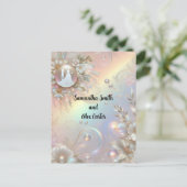 Romantisch paar bruiloft uitnodiging (Staand voorkant)