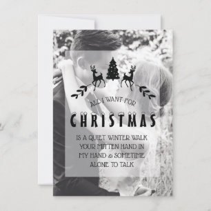 Romantisch paar Custom Photo Christmas Kaart