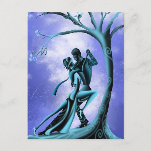Romantisch Paar danst de Tango Ansichtkaart Briefkaart (Voorkant)