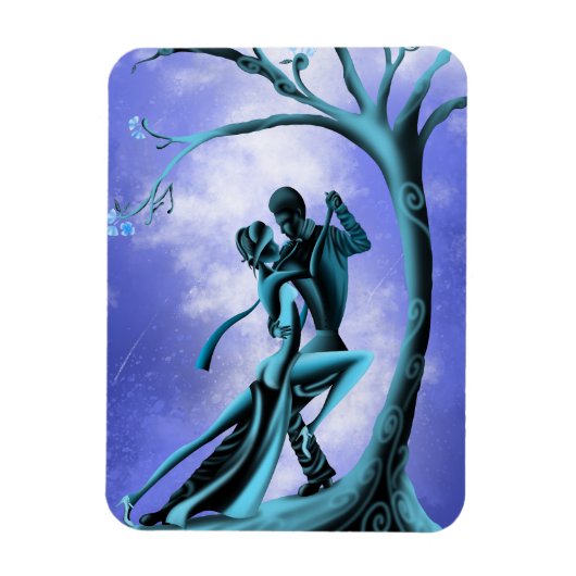 Romantisch Paar Danst de Tango Magneet (Verticaal)