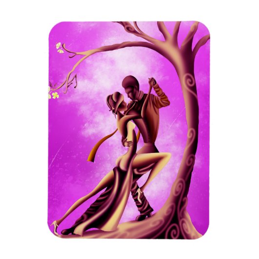Romantisch Paar Danst de Tango Magneet (Verticaal)