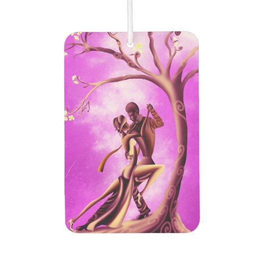 Romantisch paar danst onder Midnight Tree Luchtverfrisser (Voorkant)