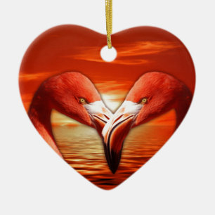romantisch paar date wing vogel vogels flamingo keramisch ornament