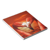 romantisch paar date wing vogel vogels flamingo notitieblok (Schuin)