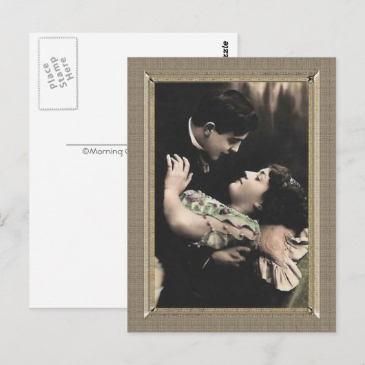 Romantisch paar - een en alleen liefde briefkaart (Voorkant / Achterkant)