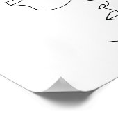 Romantisch paar face line art poster (Hoek)