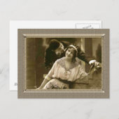 Romantisch paar - fluister in haar oor briefkaart (Voorkant / Achterkant)