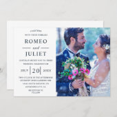 Romantisch paar foto bruiloft kaart (Voorkant / Achterkant)