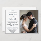 Romantisch paar foto bruiloft kaart (Voorkant / Achterkant)