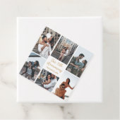 Romantisch paar foto collage Jubileum partij Bedankjes Labels (In situ)