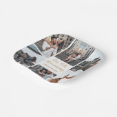 Romantisch paar foto collage Jubileum partij Papieren Bordje (Gebogen)