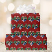 Romantisch paar Foto Rode Hart Valentijnsdag Cadeaupapier