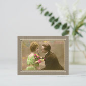 Romantisch paar - geef me een kus briefkaart (Staand voorkant)