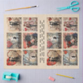 Romantisch paar gemengde media achtergrond 1 tissuepapier (Craft)