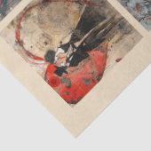 Romantisch paar gemengde media achtergrond 1 tissuepapier (Detail)