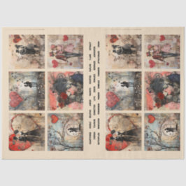 Romantisch paar gemengde media achtergrond 1 tissuepapier