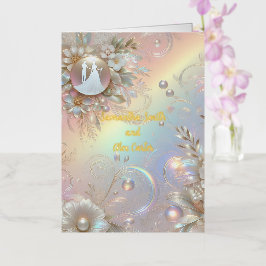 Romantisch paar gevouwen Folie Wenskaart