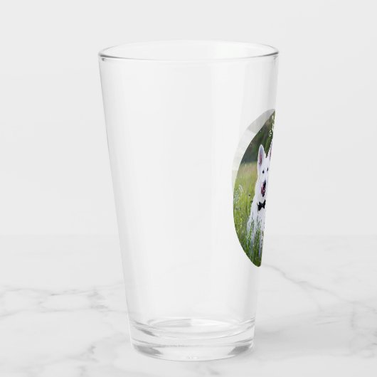 Romantisch paar honden gaan trouwen glas (Rechts)