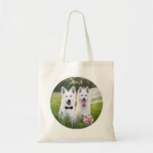 Romantisch paar honden gaan trouwen tote bag