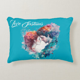 Romantisch paar houdt van accent kussen