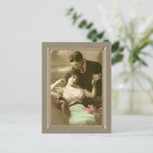 Romantisch paar - houdt van toewijding briefkaart (Staand voorkant)