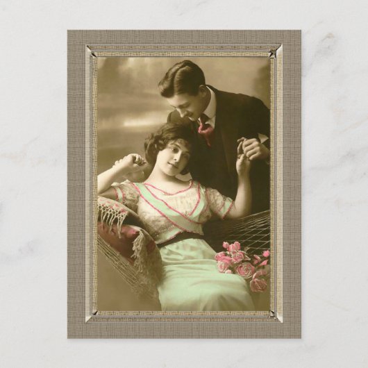 Romantisch paar - houdt van toewijding briefkaart (Voorkant)