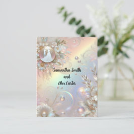 Romantisch paar huwelijksuitnodiging Briefkaart